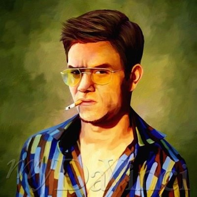 Mark Wahlberg Oil Painting Giclee,by myDaVinci - myDaVinci